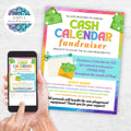 customizable cash calendar fundraiser template for school church work sports
